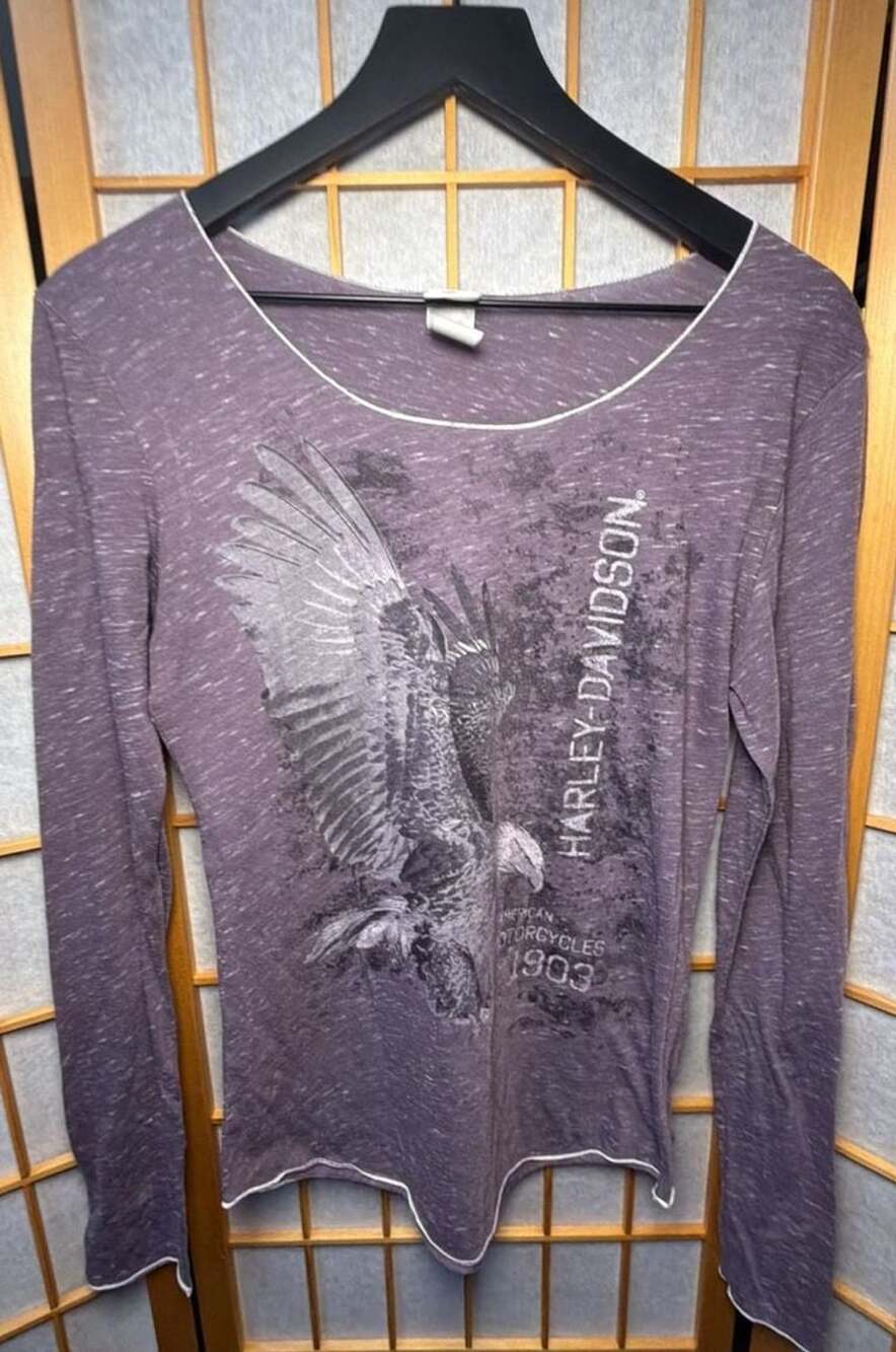 Harley Davidson Grand Junction Colorado Long Sleeve Shirt Purple